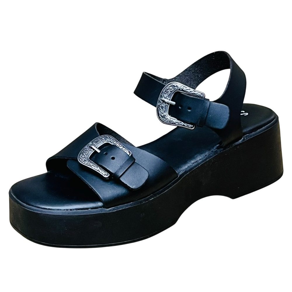 Seychelles Up in The Clouds Wedge Sandal Platform Black Shoes Sz 8M NEW - Picture 2 of 12